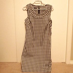Talbots black and white checkered summer dress